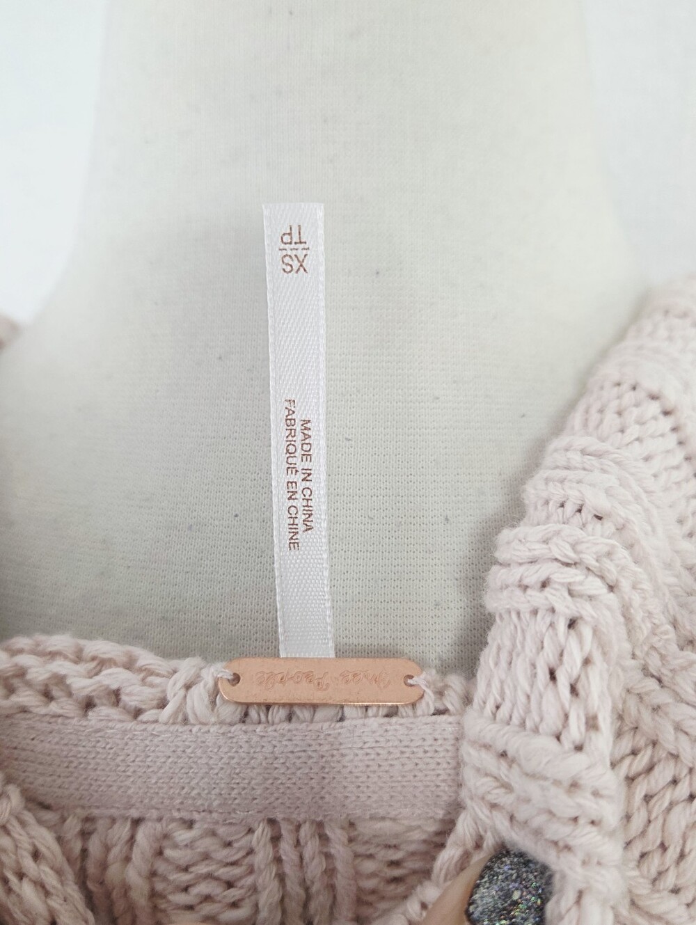 Free People Cappuccino Cardi longline cardigan sweater pink nectar women's XS - Picture 7 of 9